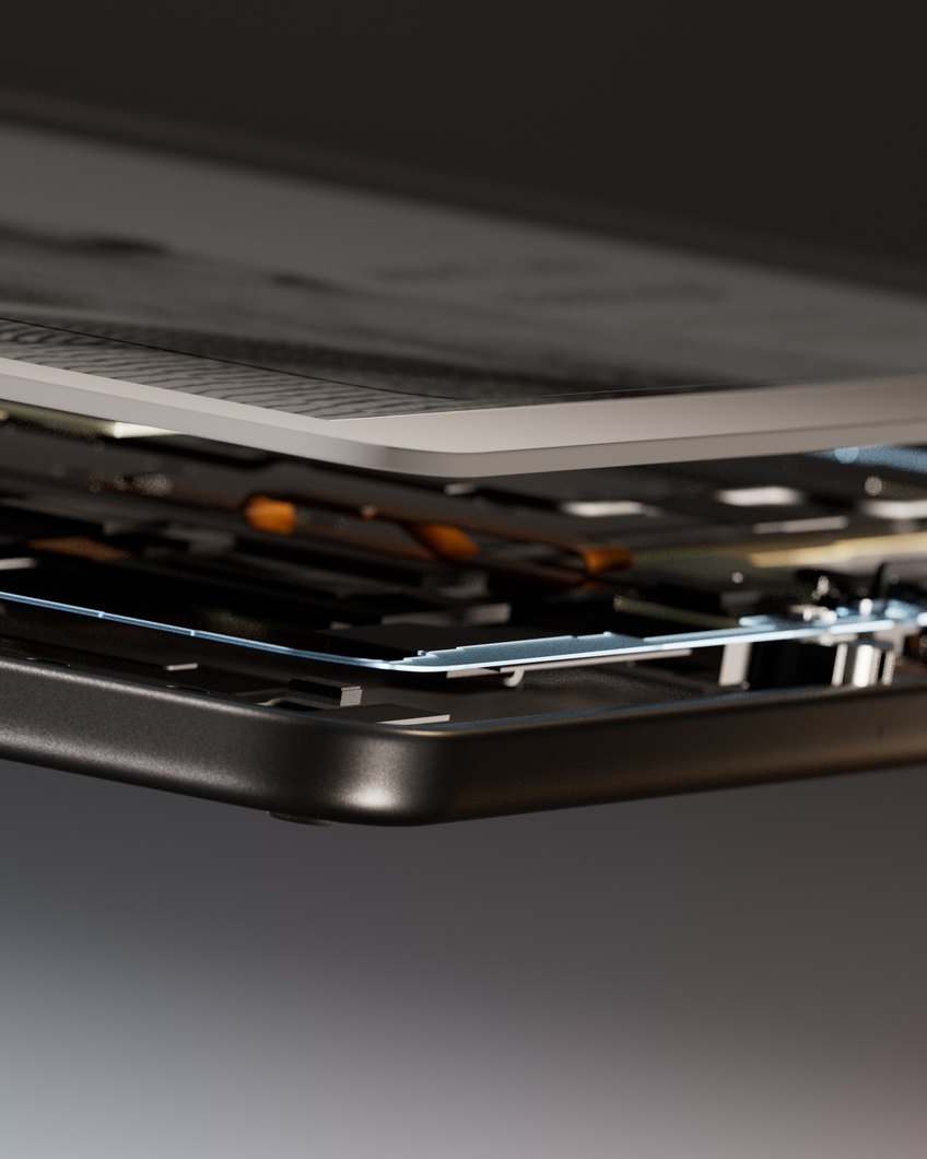 Exploded layers of the Kindle