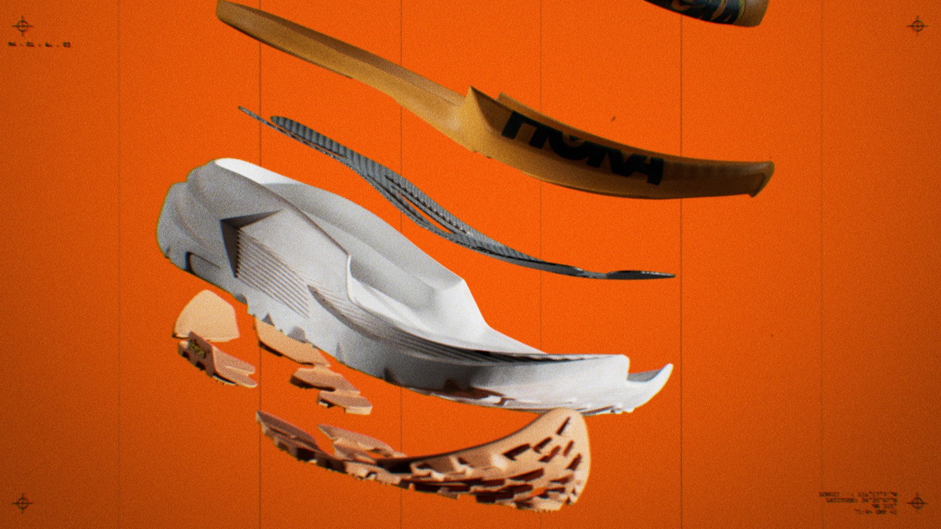 Exploded view of the Mafate X sole layers