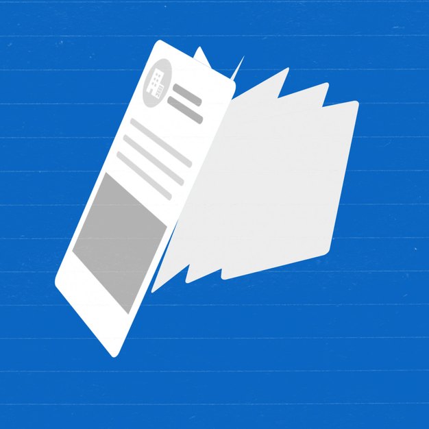 Folded document illustration