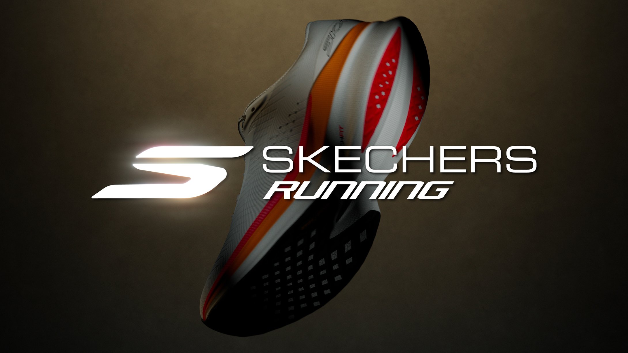Skechers Running logo over the Aero