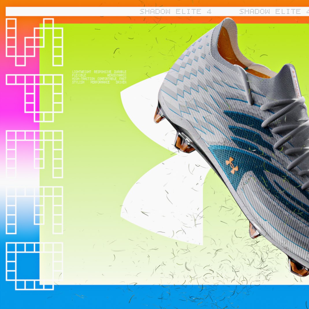 Mach 1 cleat over a colour-graded grid