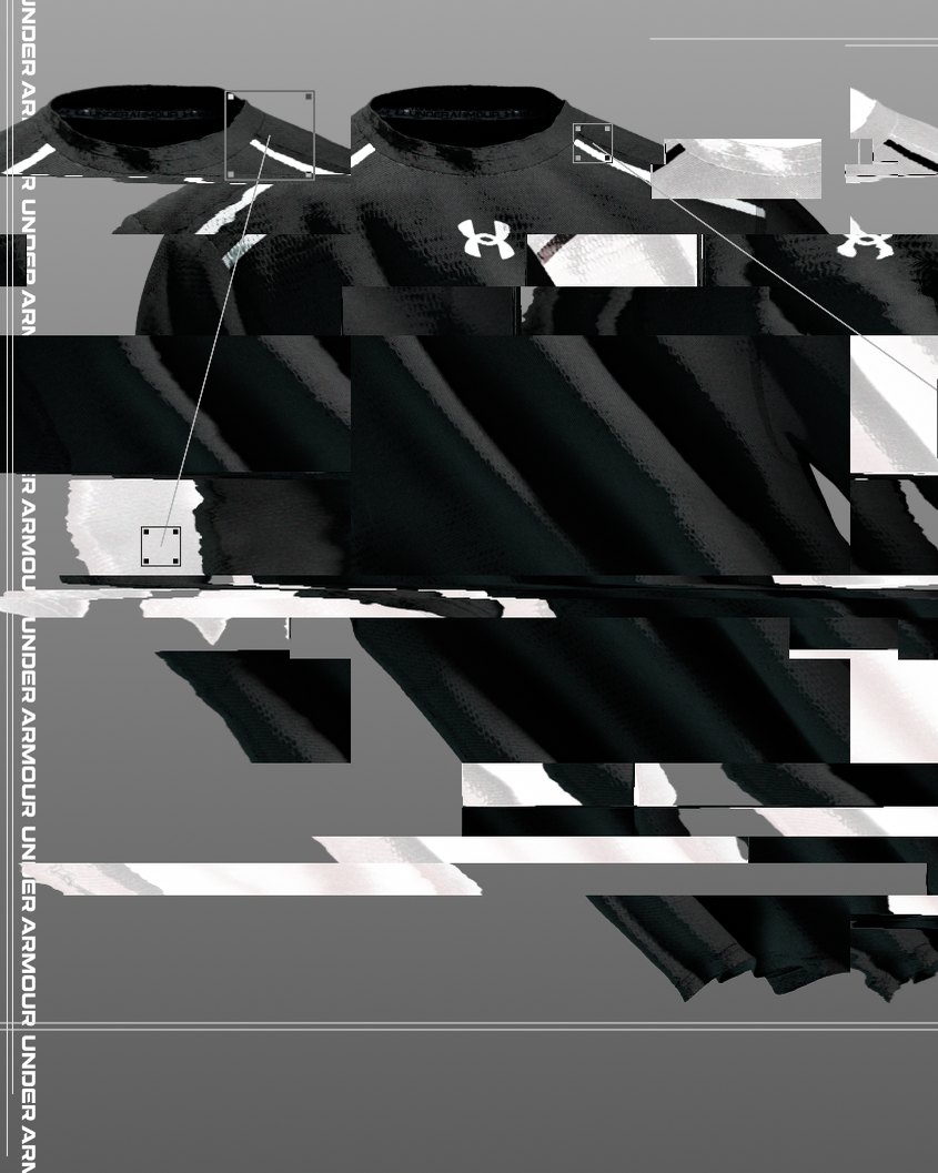 HeatGear shirt breaking into glitch blocks